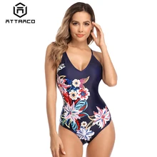 Women o женский Монокини купальник Купальник Цельный с цветочным принтом сексуальный милый задний Крест Слинг купальный костюм Breachwear