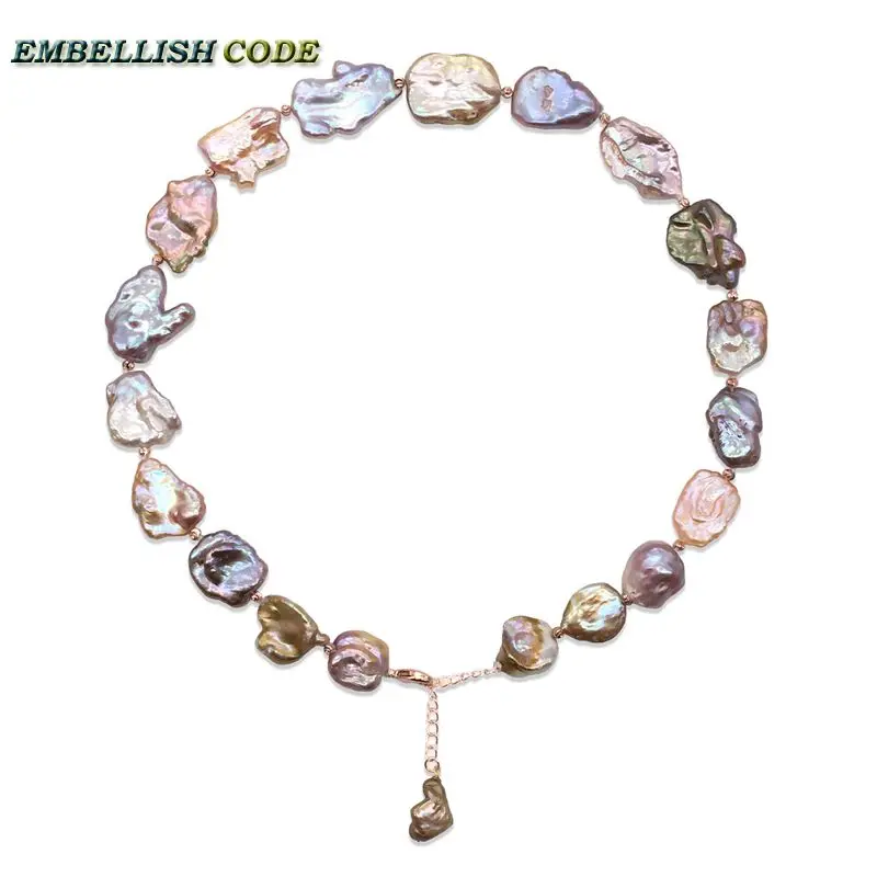 HighClassDecorGoodLustrousPearlNecklaceKeshiIrregularSquareBaroqueStylePeachGoldenMixedFreshwaterFineJewelry-AliExpress36