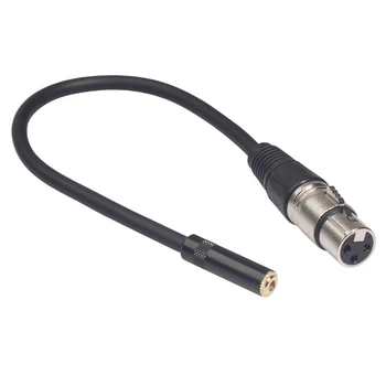 

0.3M Wire 3 Pin Xlr Female To 3.5Mm Trs 1/8Inch Female Stereo o Adapter Microphone Cable