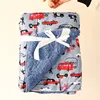 Baby Blanket Coral Fleece Cartoon Double Layer Receiving Swaddle Envelope Stroller Wrap For Bebe Bedding Blankets Set 1