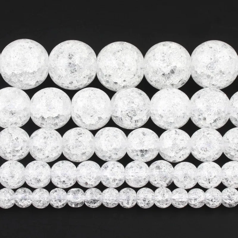 Hot Seller Bracelet-Accessories Crystal-Stone-Beads Jewellery-Making Cracked White Natural Round mlKlxMA0m