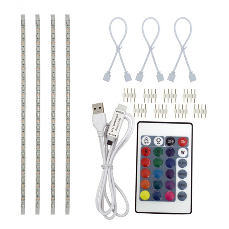 1set USB RGB LED S p Waterproof Flexible LED Backlight TV Kit Flat Screen LCD Desktop Computer LED TV Backlighting Wholesale