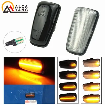 

2pcs Dynamic smoke LED Side Marker signal Light For Peugeot 106 II 306 406 806 for Citroen Fiat