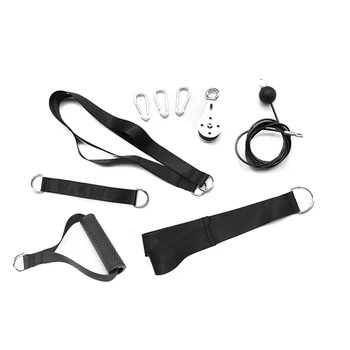 

Home Gym Workout Equipment Fitness DIY Pulley Cable Machine Attachment System Arm Biceps Triceps Blaster Hand Strength Trainning