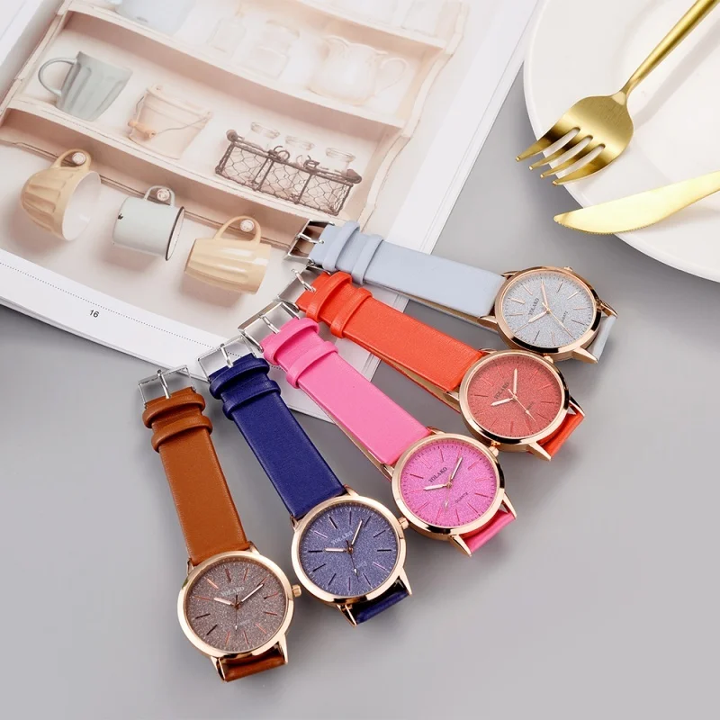 1PC Fashion Women Watches Ladies Watch Simple Leather Analog Quartz Wrist Quartz Clock for Womens Montre Femme