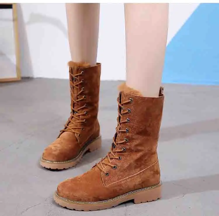 Women's Snow Boots Keep Warm Thick Fur Shoes Very Warm Winter Female Warm Plush Snow Women Boots Large Size Botas Mujer
