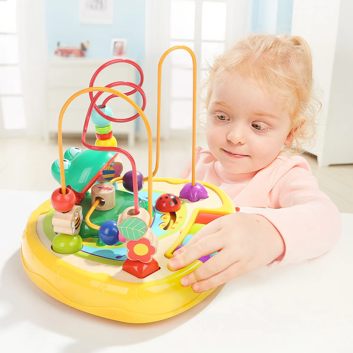 TOPBRIGHT лягушка музыкальная игрушка с бусинами, детская развивающая игрушка в возрасте от 1 до 2 лет, детская игрушка для мальчиков, детская игрушка для 1 года