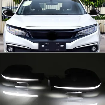 

1 Pair LED Mirror Cover For Honda Civic 2016 2017 2018 2019 Flowing Side Rear-View Replacement Blinker Turn Signal DRL