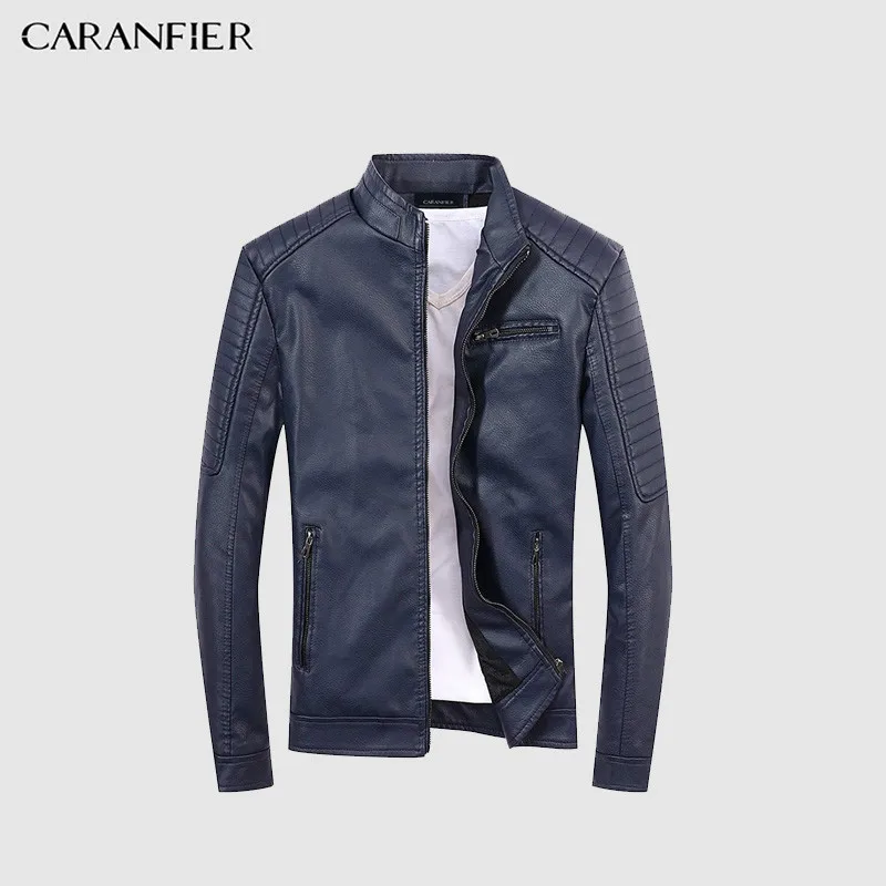 Cena CARANFIER męskie kurtki skórzane płaszcz zimowy mężczyźni Plus aksamitna odzież wierzchnia Biker motocykl mężczyzna klasyczna taktyczna wojskowa sztuczna skóra