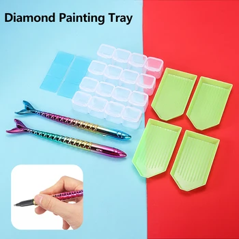 

Diamond Painting Tray Organizer Holder Beading Drill Tools Kit Storage Case For Diamond Painting Cross Stitch
