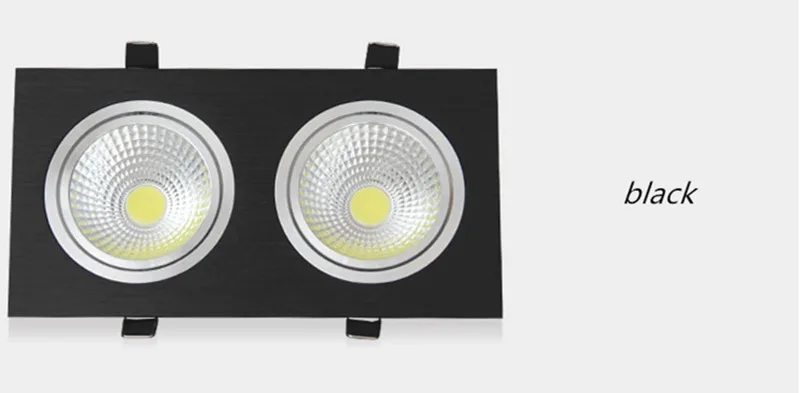 Square Bright Recessed Double LED Dimmable Square Downlight COB 10W 20W LED Spot light decoration Ceiling Lamp AC 85- 265V