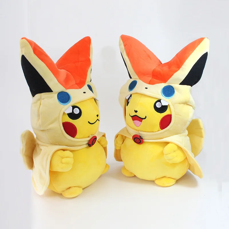 8/13 дюймов/14 дюймов pikachued с Rowlet шляпа Victini pokemones мягкая пушистая плюшевые игрушки