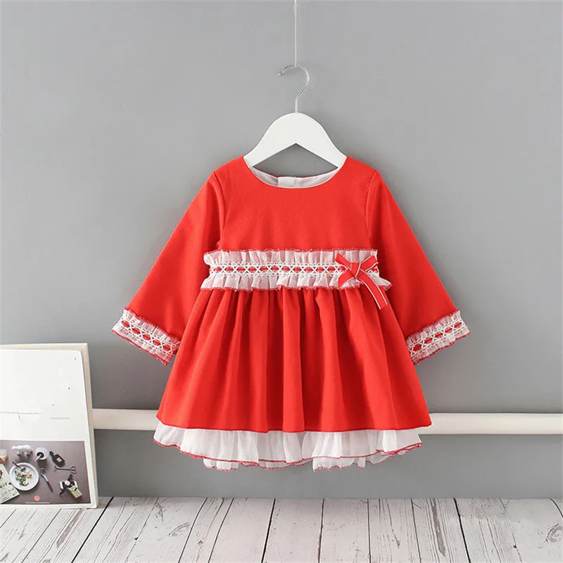 

Baby Christmas Dress Kids Dresses For Girl Princess 1st Birthday Party tutu Dress 2019 Fashion Long Sleeve Toddler Girl Dresses