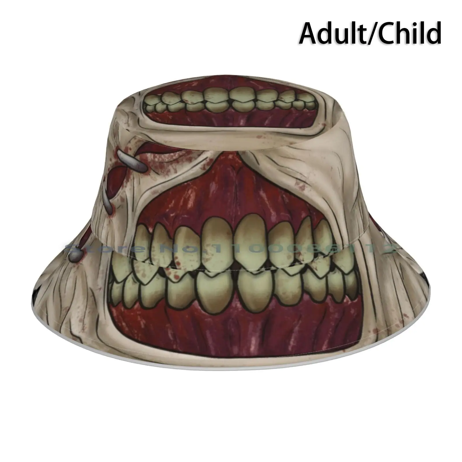 "Staaaaars"-Cappello Da Pescatore Nemesi Cappellino Da Sole 3 Maschere Maschere Nemesi Rischio Biologico 3 Denti Da Zombie Mutanti Videogiochi Pieghev