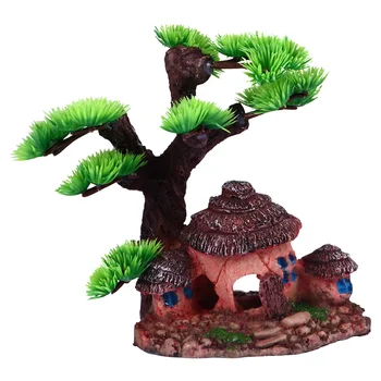 

1pc Artificial Aquarium Decorations Lovely Aquarium Tree House Fish Tank Tree House Aquarium Ornament Aquarium Decor for Fish Ta
