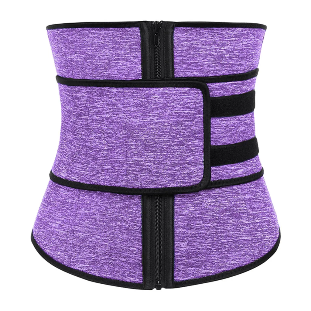 Purple XL Пояс для тренировок на талии для женщин, дышащий пояс для пота, пояс для триммера, пояс для коррекции фигуры, пояс для тренировки жира, для тренажерного зала, дома, тренировки - Цвет: Purple XL