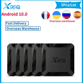 

5pcs X96Q Android 10.0 Smart TV Box Allwinner H313 2GB 16GB 2.4G WiFi Google Youtube 3D 1080P 4K Media Player Set top Box TVBOX