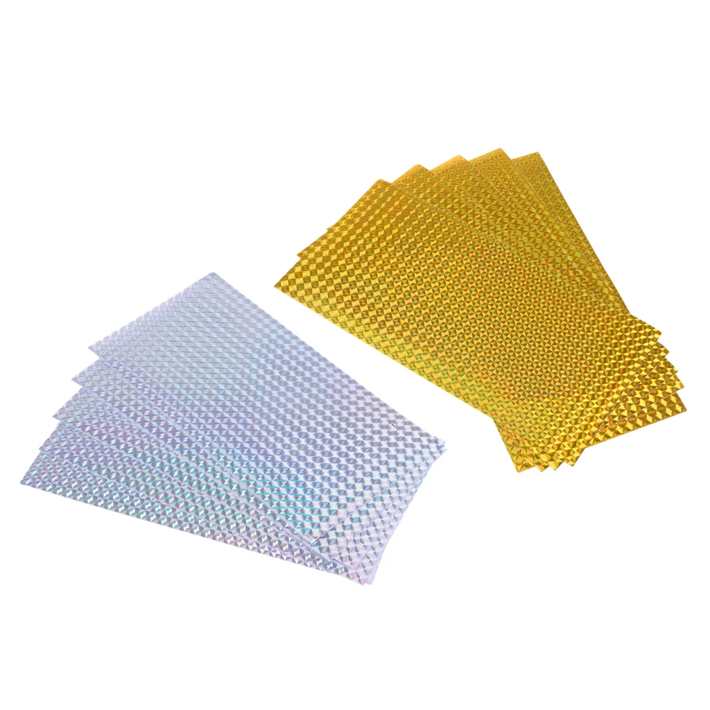 10 Pieces Fishing Lure Tape Craft Adhesive Tape High Quality Hologram Paper Fishing Lures Making Material