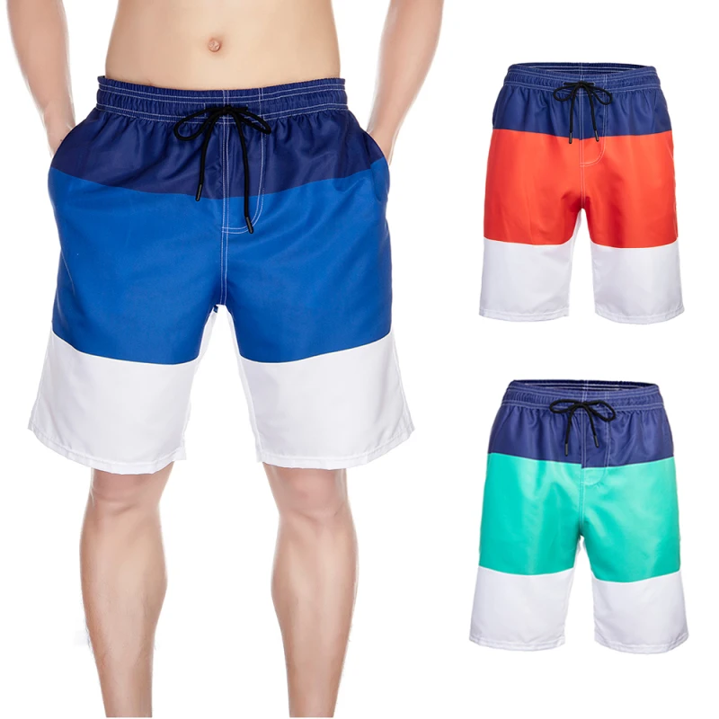 Мужские пляжные шорты с сетчатой подкладкой быстрый сухой купальник пляжная одежда шорты для бега купальники плюс размер спортивные шорты