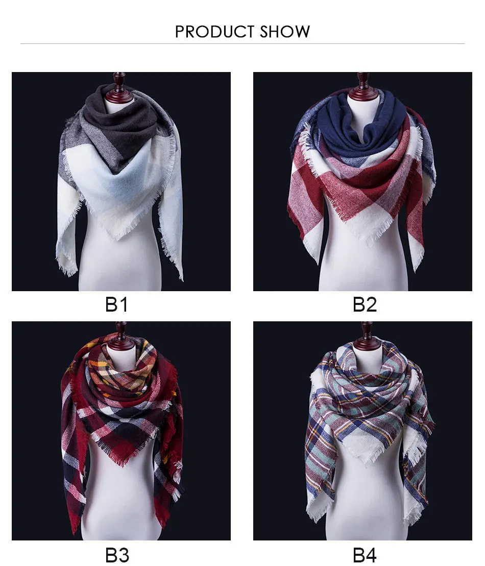 WISHCLUB Для женщин зимний шарф для Для женщин кашемировый шарф и шаль Для женщин Одеяло тёплый шарф-шаль Поддержка оптом и в розницу