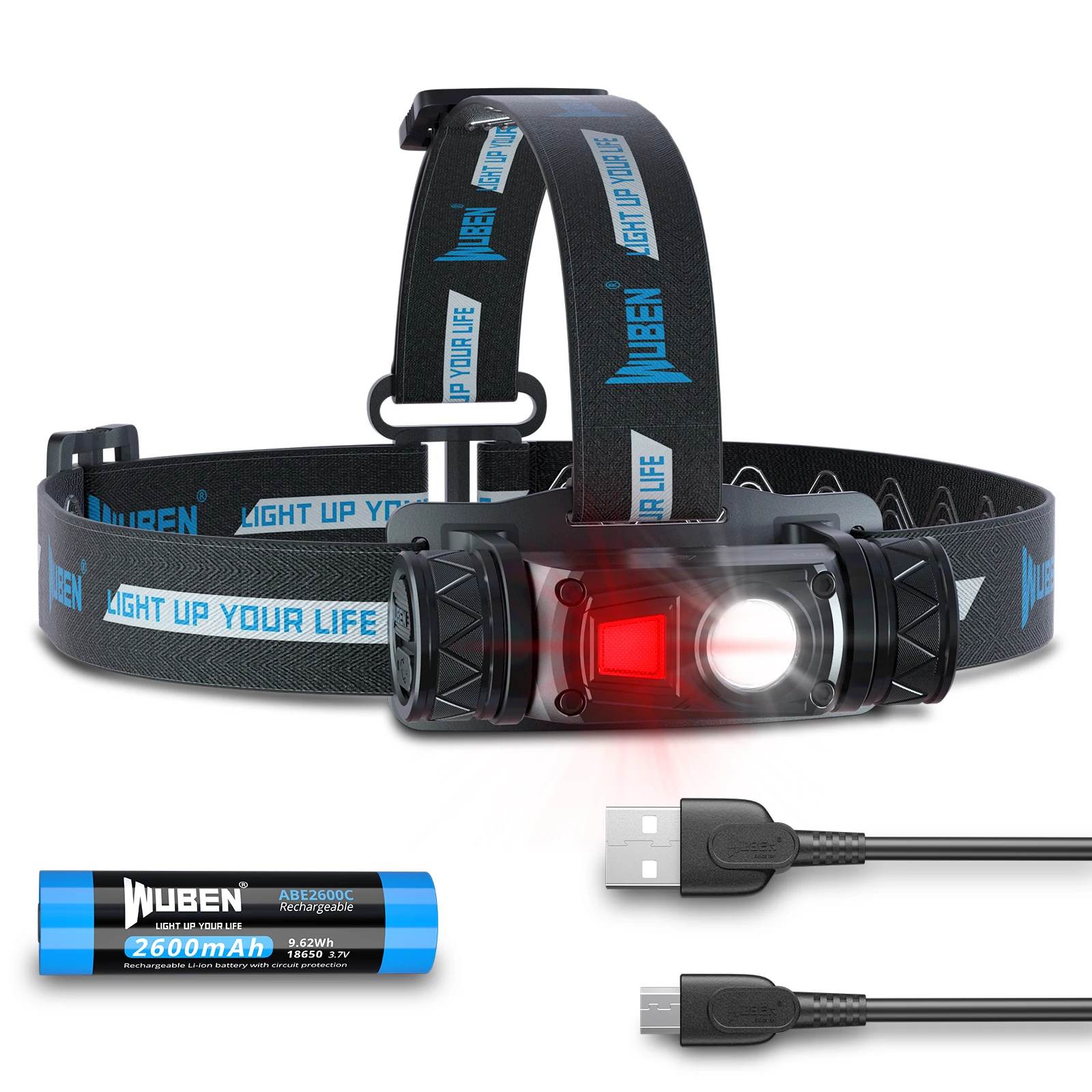 Wuben H1 Torcia Faro Ricaricabile Faro Impermeabile Faro Da Pesca Da 1200 Lumen Campeggio