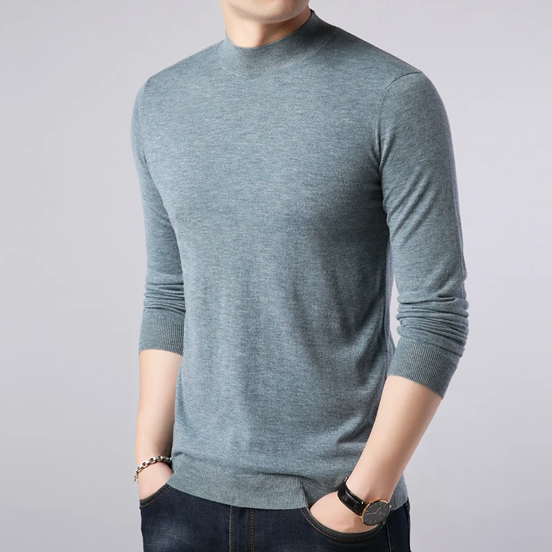 Men Sweater Casual Male Solid Knit Shirts Slim Sweater Leisure Tops  2019 Brand New Hot Brand Clothing Sueteres Hombre Cafarena