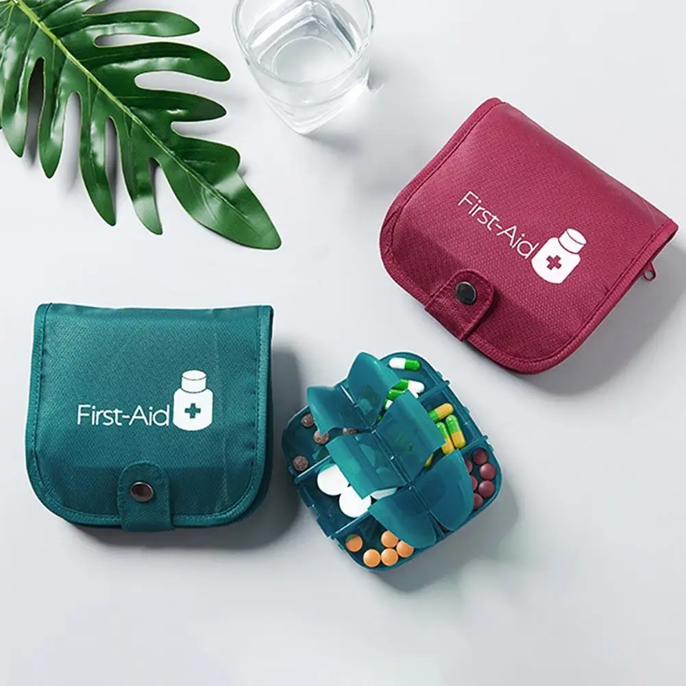 

Portable First Aid Kit Bag Outdoor Travel First Aid Medicine Bag Tablet Pill Storage Case Box Medicine Divider Emergency Kit Bag