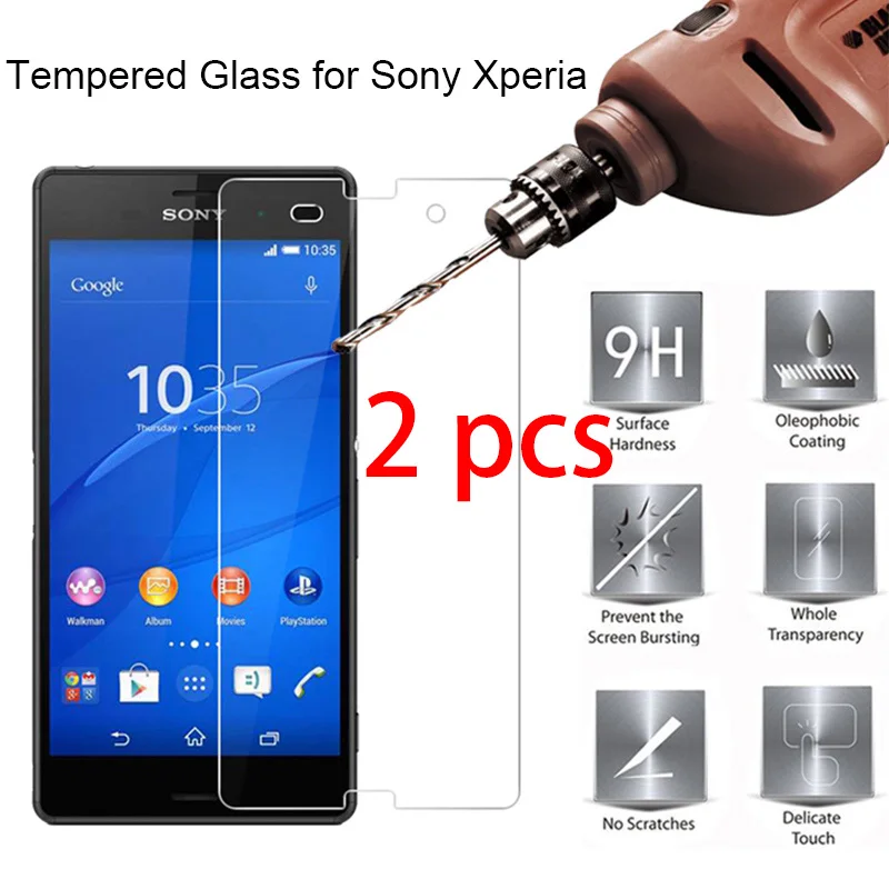 

2 pcs! Tempered Film Protective Glass for Sony Xperia X3 X2 X1 Plus XA Ultra Toughed Screen Protector Glass on Sony X Compact