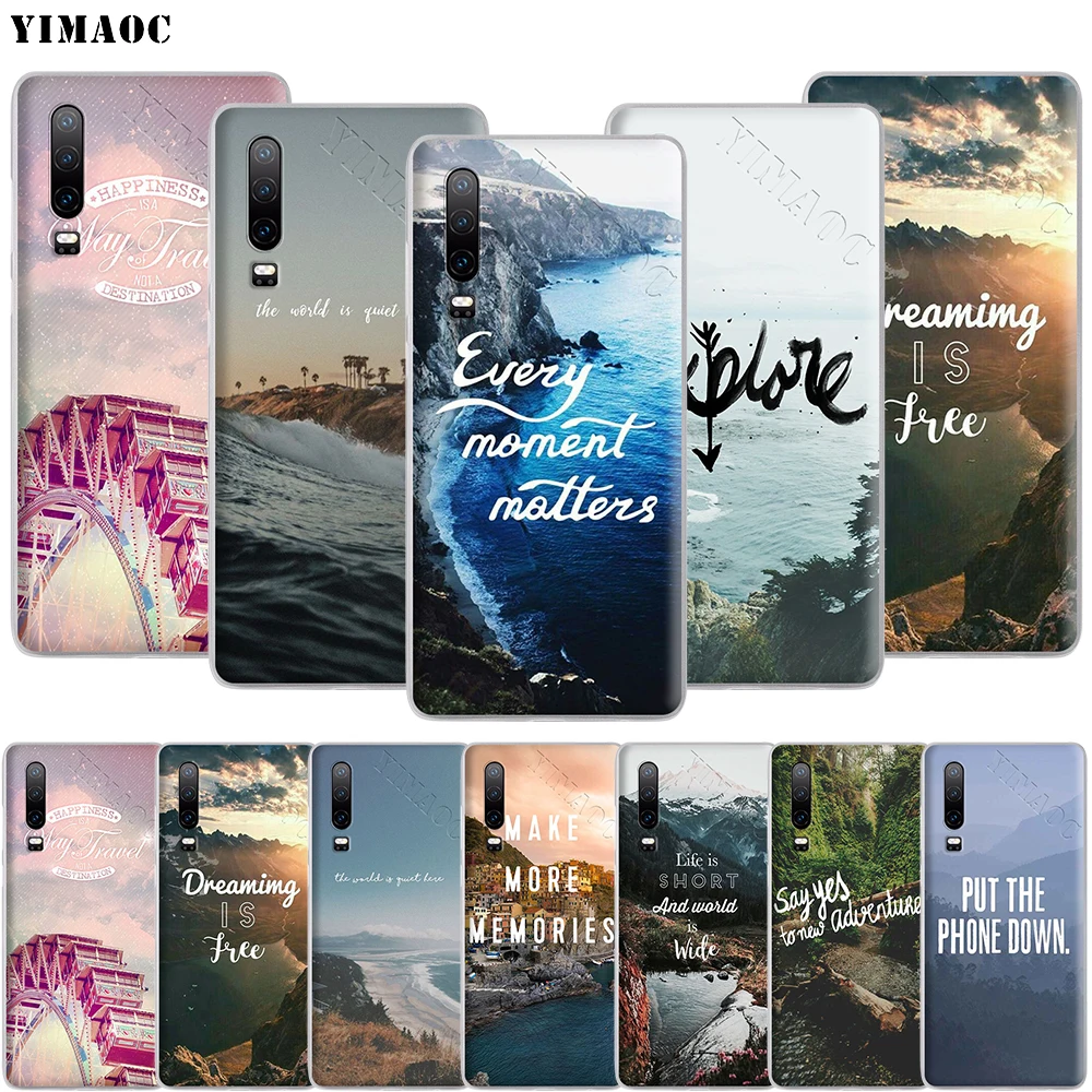 Дорожный Чехол YIMAOC для телефона с изображением гор и моря Huawei Honor 20 Note 10 9X 9 8X 8C 7A 7X 7C