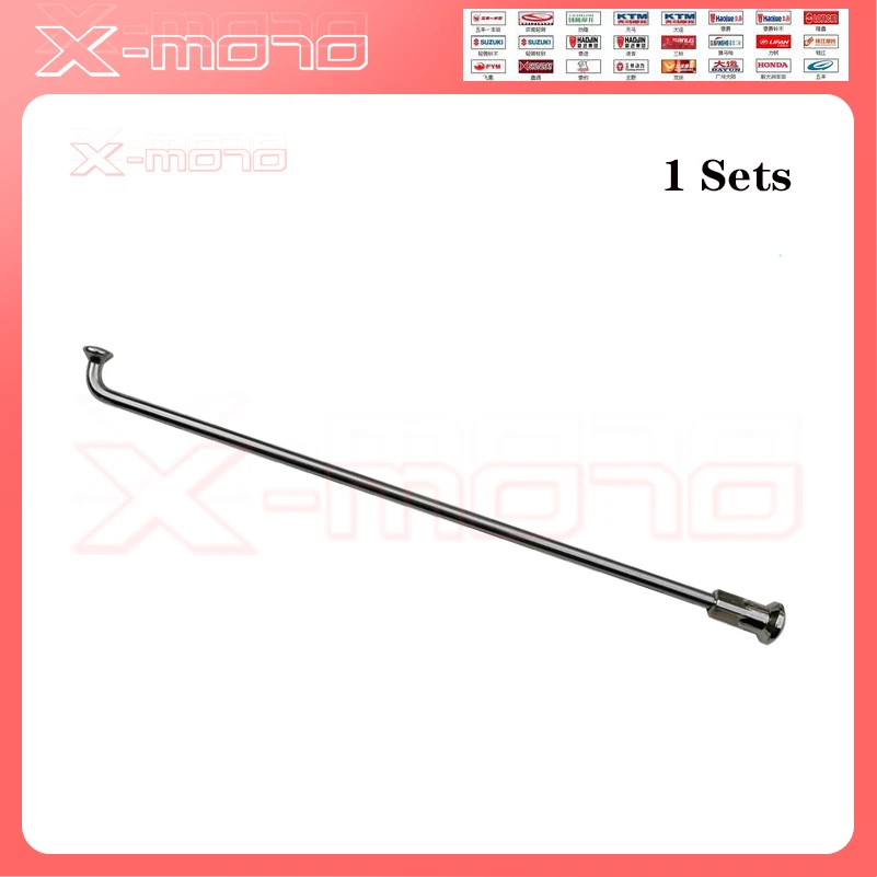 Dirt Bike Wheel Spoke 12G Steel Diameter 2.6 mm Motorcycle Spokes Sliver Round Body Length&Angle&Height Customize Bike Spokes
