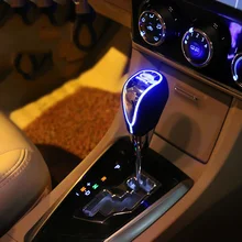 רכב האוניברסלי Gear Shift knob עם LED אור 110mm מגע הופעל מואר עבור רוב מכוניות עם כפתור פחות מופעל שיפטר