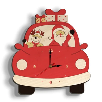 

Cute Cartoon Acrylic Wall Clock Silent Christmas Santa Claus Elk Frameless Borderless Wall Clock Nice Gifts Home Hanging