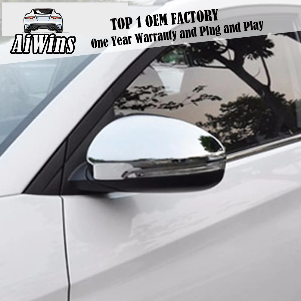 Для hyundai Tucson хромированные детали из АБС Автомобильная липучка заднего вида боковое стекло зеркальная крышка отделка рамка 2 шт