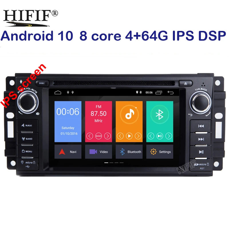 Octa Core Android 10 автомобильный DVD GPS Радио Навигация для Jeep Cherokee Compass Commander Wrangler/DODGE