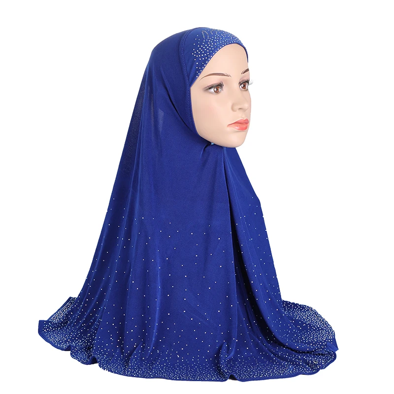 H112 성인 빅 사이즈 이슬람 hijab 스카프 라인 석 이슬람 머리 스카프 모자 armia headwrap 라마단 선물에 당겨