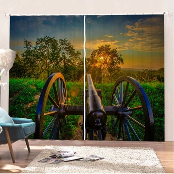 

Idyllic Scenery Curtain Sunset Landscape Window Curtains 2 Panels Window Drapes For Living Room Decoration Curtains With Hooks