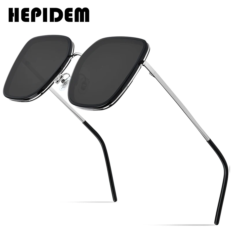 

HEPIDEM Женские солнцезащитные очки HEPIDEM, квадратные солнцезащитные очки из сплава и ацетата, модель 2020