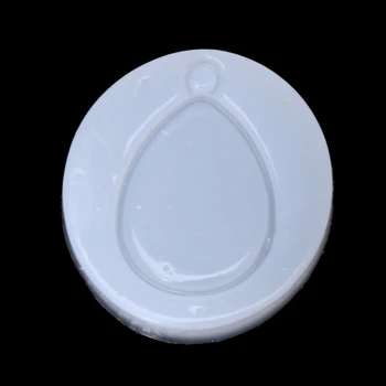 

Oval Shape Silicone Pendant Mold Jewelry Making Resin Casting Craft Tool Holes Dried Flower Resin Decorative DIY Hand Crafts
