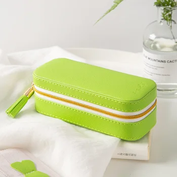 

New Style Ear Stud Earrings Ring Storage Box Necklace Bracelet Ornament Portable Jewelry Storage Box