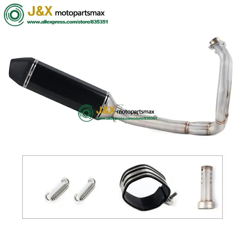 Полная система скольжения на для kawasaki ER6N ER6F NINJA650R 2012- Ninja650 Z650 полный глушитель выхлопной трубы мотоцикла среднего звенья трубы