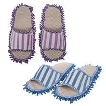 ABDB-2 пара домашняя полировка пола уборка пыли обувь швабры тапочки(фиолетовый и синий