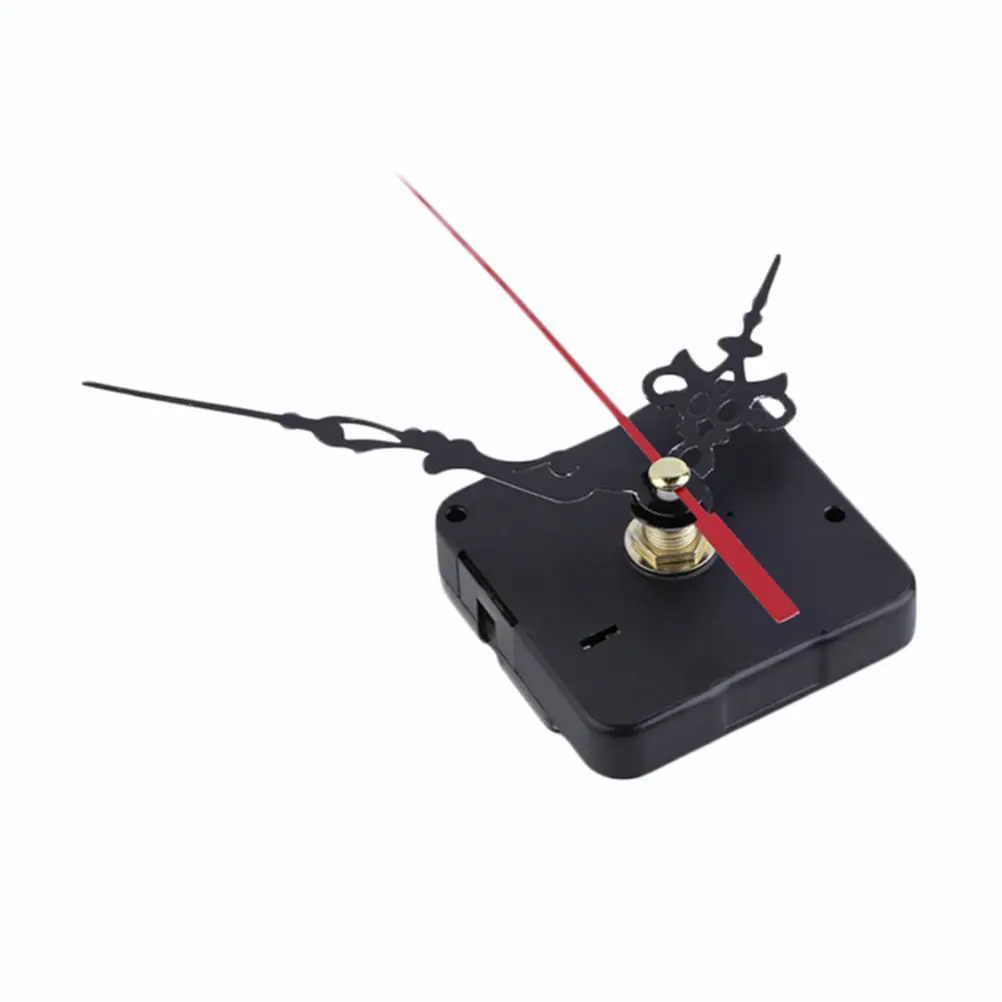 Hot New 1Set Silent Wall Clock Quartz Movement Mechanism Black Red DIY Wall Clock Quartz Clock Hour/Minute Hand Clock Movement