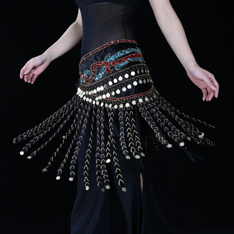 

Egyptian purely manual belly dance hip scarf belly dance waist chain Belly Dance Costume Belly Dance Costume #10019