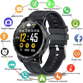 

LIGE 2020 New Full circle touch screen Mens Smart Watches IP67 Waterproof Sports Fitness Watch Luxury Smart Watch Phone for men