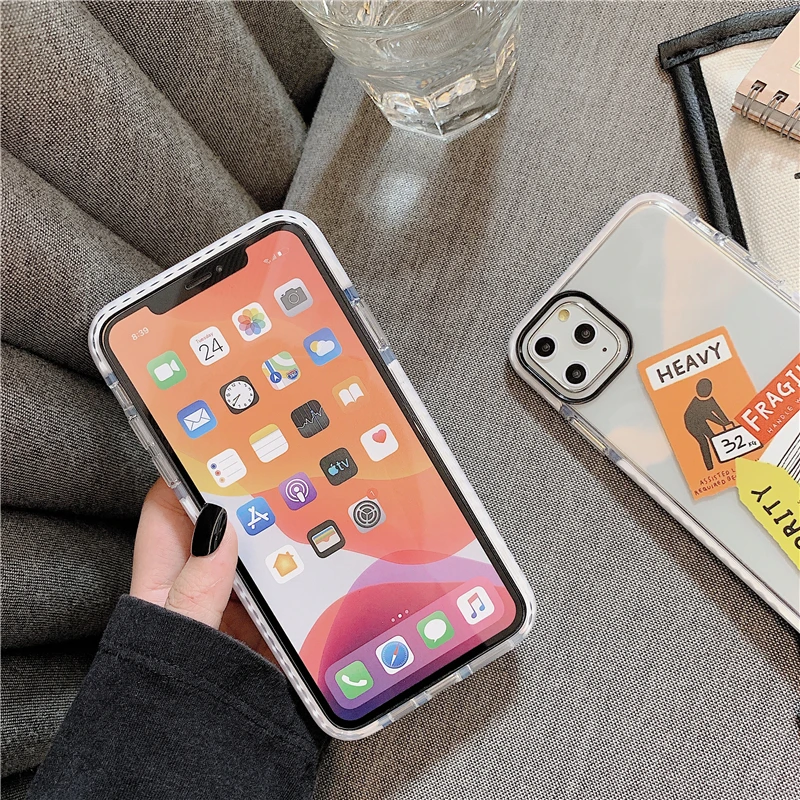 Модный антидетонационный чехол для телефона ярких цветов для iphone 11 11Pro Max XR 7 8 Plus X XS Max, мягкий прозрачный чехол для задней панели