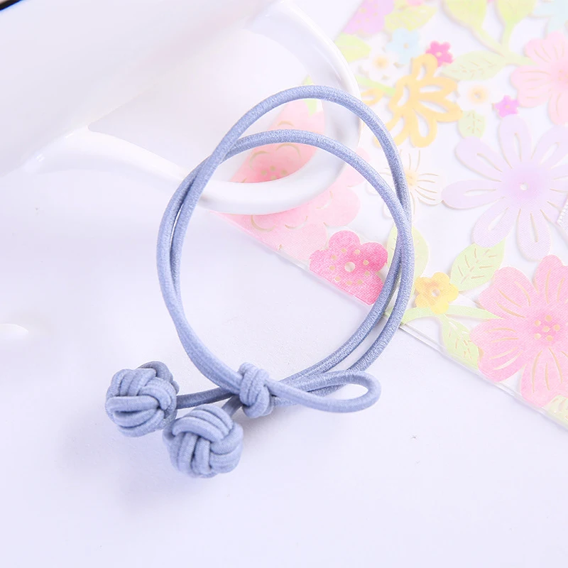 Light blue Новые модные высокие эластичные резинки для волос для женщин разноцветные резинки для волос для девочек конский хвост держатель повязка для волос для детей головные уборы - Цвет: Light blue