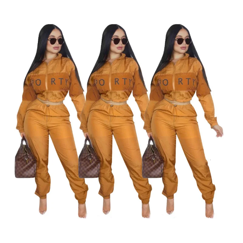 

Fall Clothes For Women Winter Two Piece Set Outfits Tracksuits Sprotsuit Matching Wide Legs Pant Suit And Shirt Top Khaki 2piece