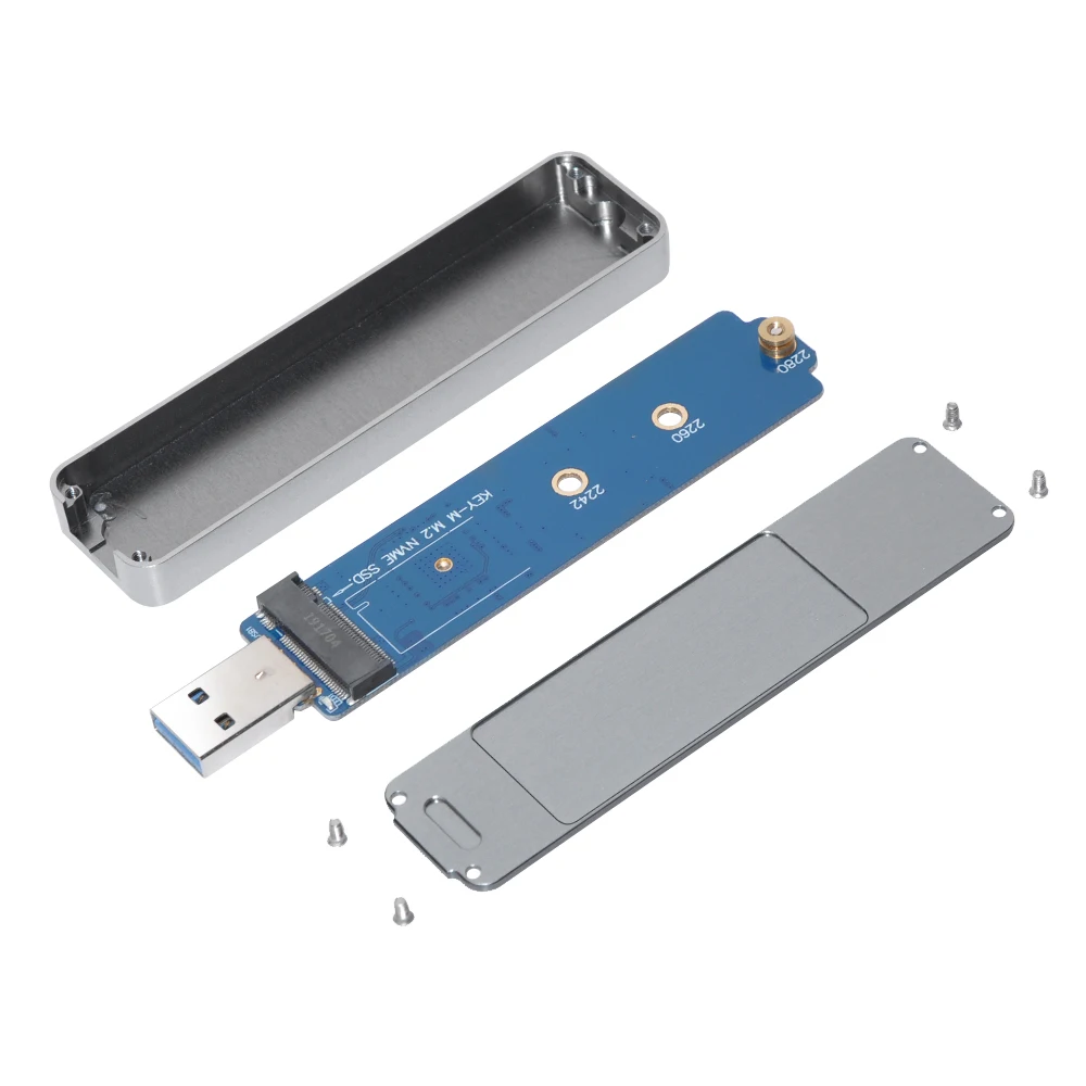 Алюминиевый сплав двойной USB3.1 мобильный SSD жесткий диск коробка TYPE-A+ C к M.2 NVME чехол для жесткого диска