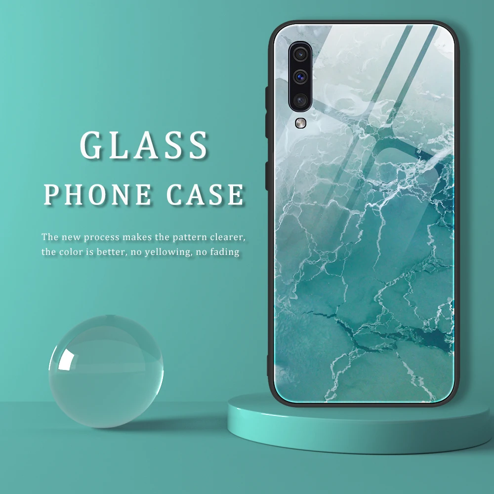Новый Модный чехол из закаленного стекла для Samsung Galaxy A10S A20 A20S A30 A30S A50 A50S A51 A70 A71 A80 A90