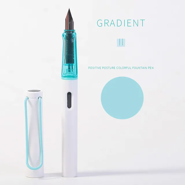 2021 New Fountain Pen Fashion Popular Plastic Colorful Classic Business Gift Ink Pens Nice Office Pen Gift Gradient Color 645